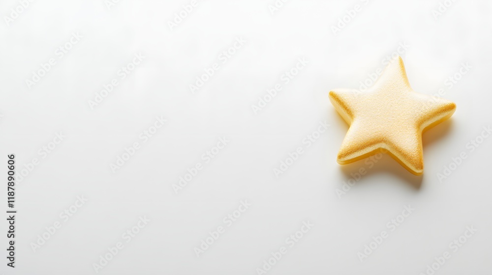 Golden Star on White Background Simple Minimalist Design Golden Star on White Background Simple Minimalist Design