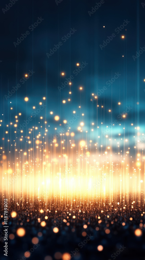 Obraz premium mesmerizing abstract background with glowing particles