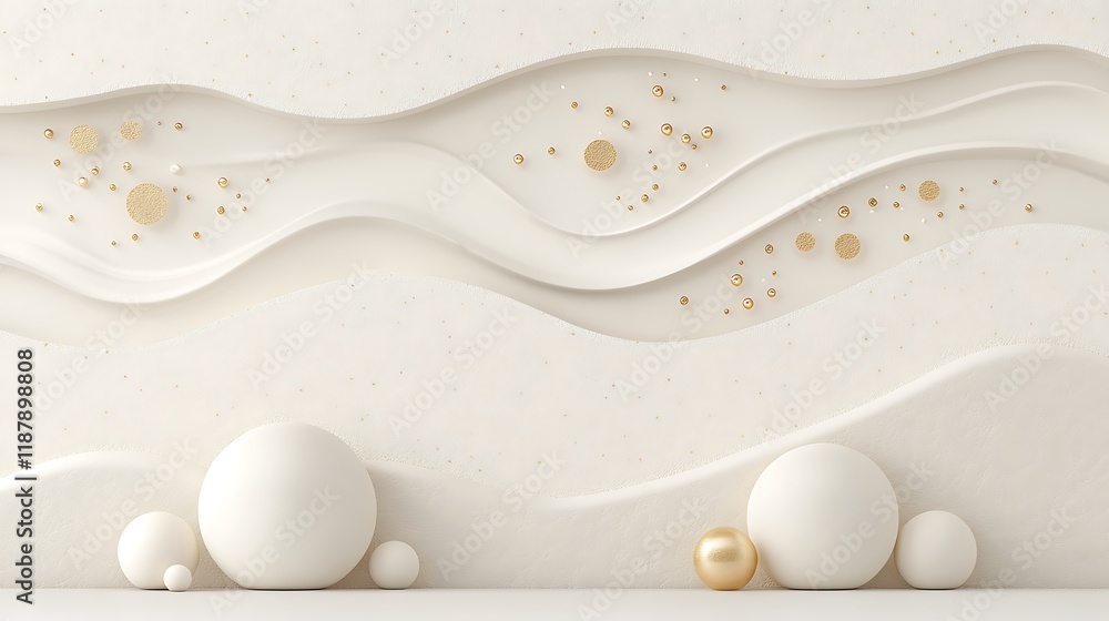 Elegant White Abstract Background with Gold Accents Elegant White Abstract Background with Gold Accents