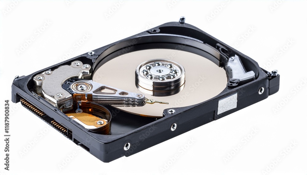 Hard Drive Close-Up: Inner Workings Exposed Hard Drive Close-Up: Inner Workings Exposed