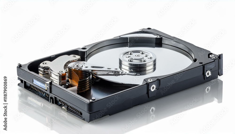 Hard Drive Close-Up: Inner Workings Exposed Hard Drive Close-Up: Inner Workings Exposed