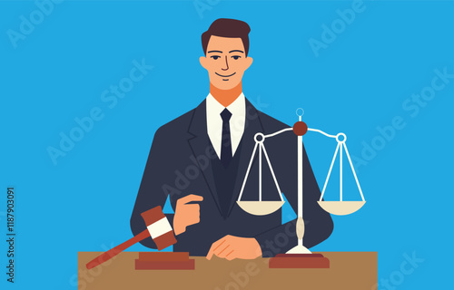 Justice concept. Judge striking gavel, symbolizing the legal process and the pursuit of justice. Ideal for websites, articles, and social media posts related to law, courts, and legal proceedings.