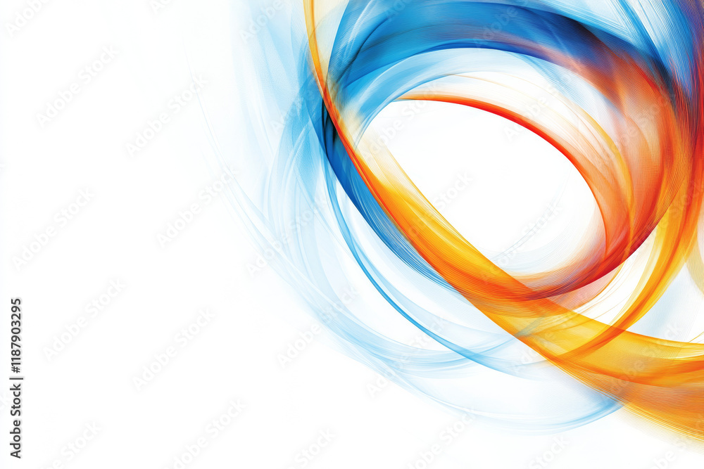 Naklejka premium Abstract background with blue, orange, and red swirls