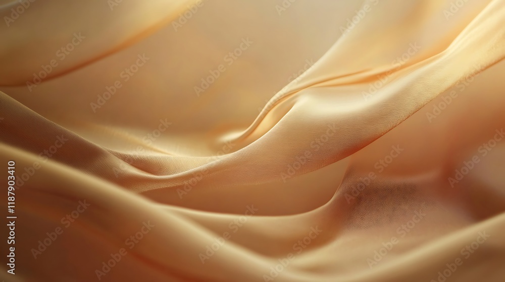 Obraz premium Golden Silk Fabric Draped Softly Elegant Texture
