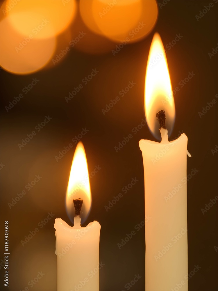 Close up of burning candles Close up of burning candles