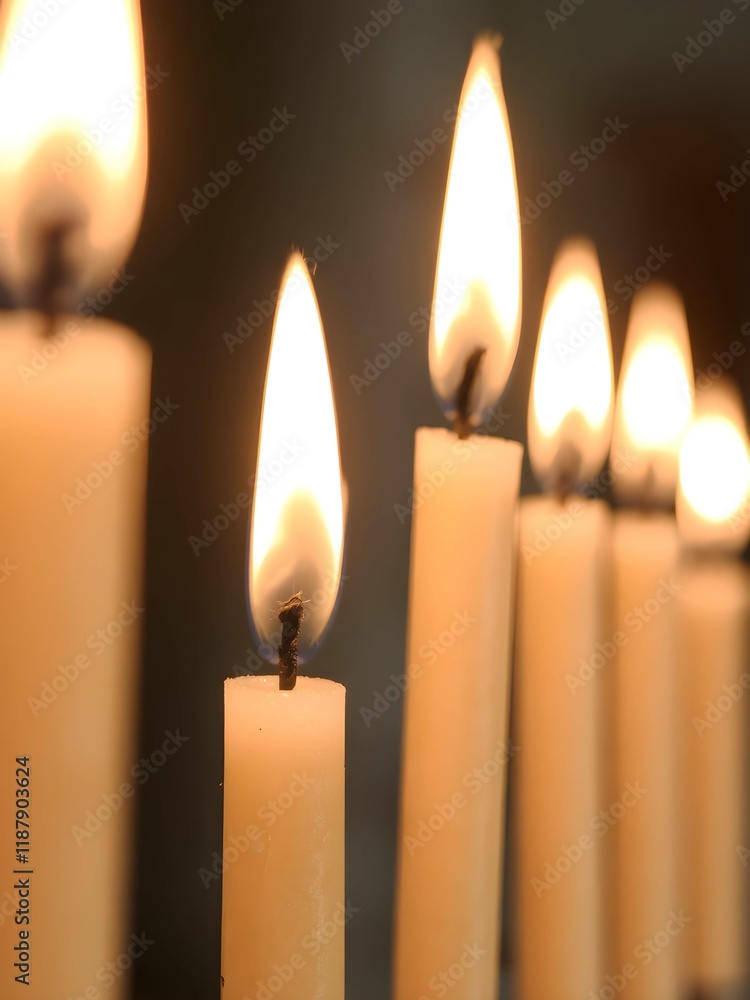 Close up of burning candles Close up of burning candles