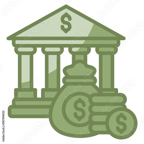 Bank Icon Element For Design
