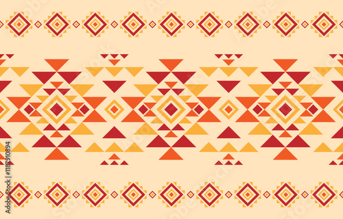 American native pattern. Design for indigenous style, fabric, boho, carpet, ikat, tribal, batik