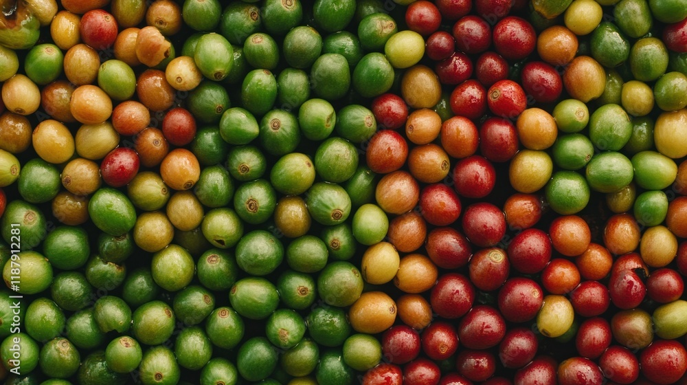 Colorful coffee beans background texture. Colorful coffee beans background texture.