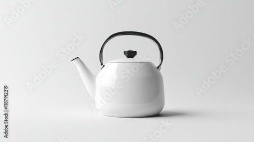 Coffee kettle mockup isolated on white background