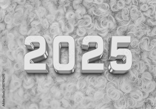 3d Rendering Illustration of a white granite stone 2025 design.