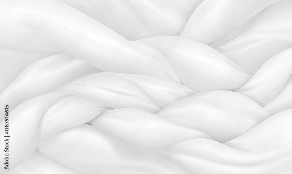 Obraz premium Smooth white abstract background with flowing shapes