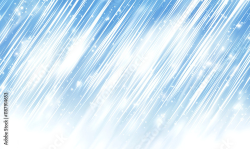 Dynamic white streaks on blue background