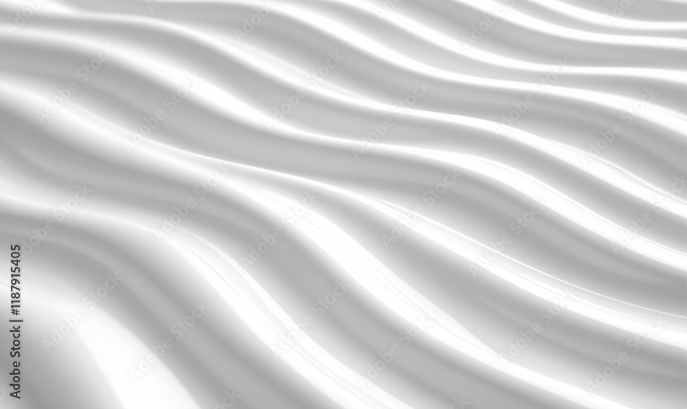 Obraz premium Abstract white waves with smooth texture