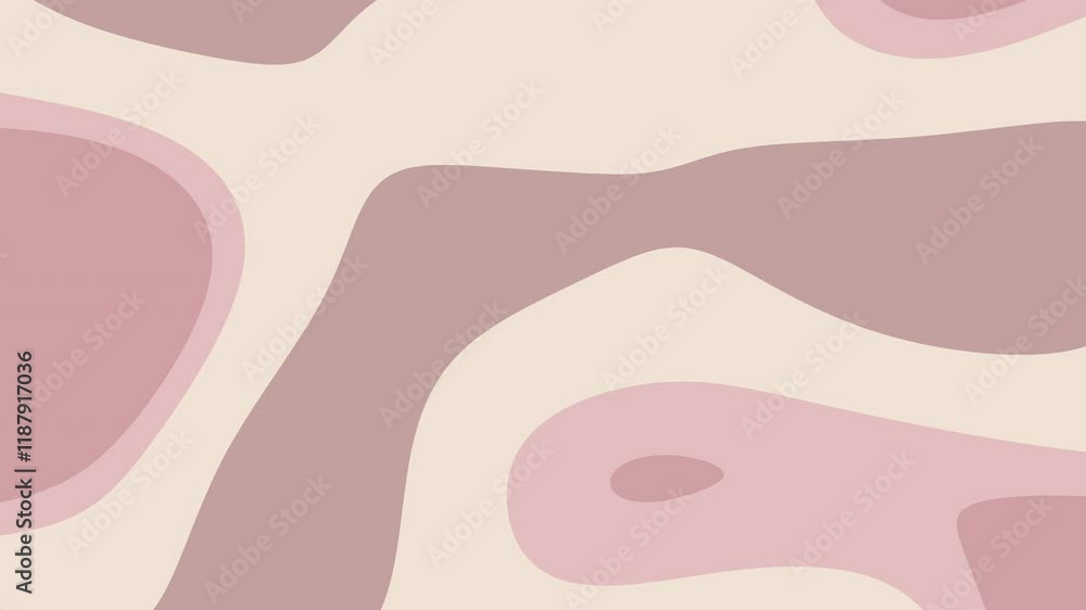 Abstract art features pink beige wave shapes. Abstract art features pink beige wave shapes.