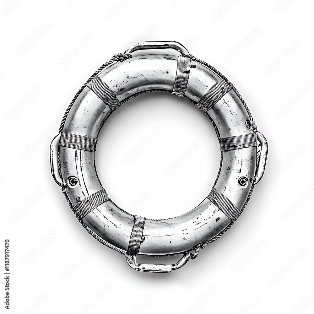 Naklejka premium Inflatable ring on white background