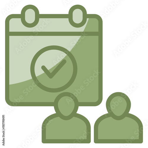 Meeting Scheduler Icon Element For Design