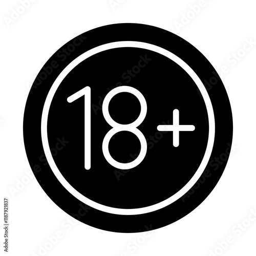 Age Restriction Solid Icon