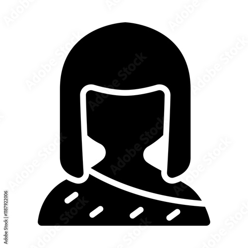 Ancient Female Solid Icon