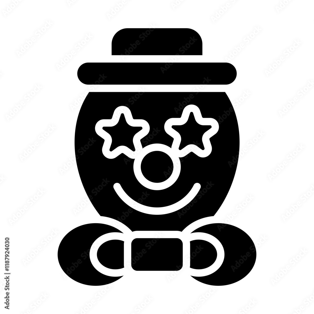Clown Face Solid Icon