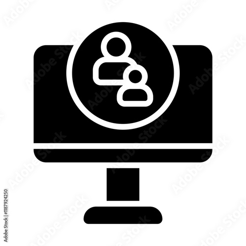 Computer Control Solid Icon