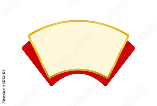 和風の扇型の装飾枠