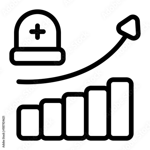 Death Increase Line Icon