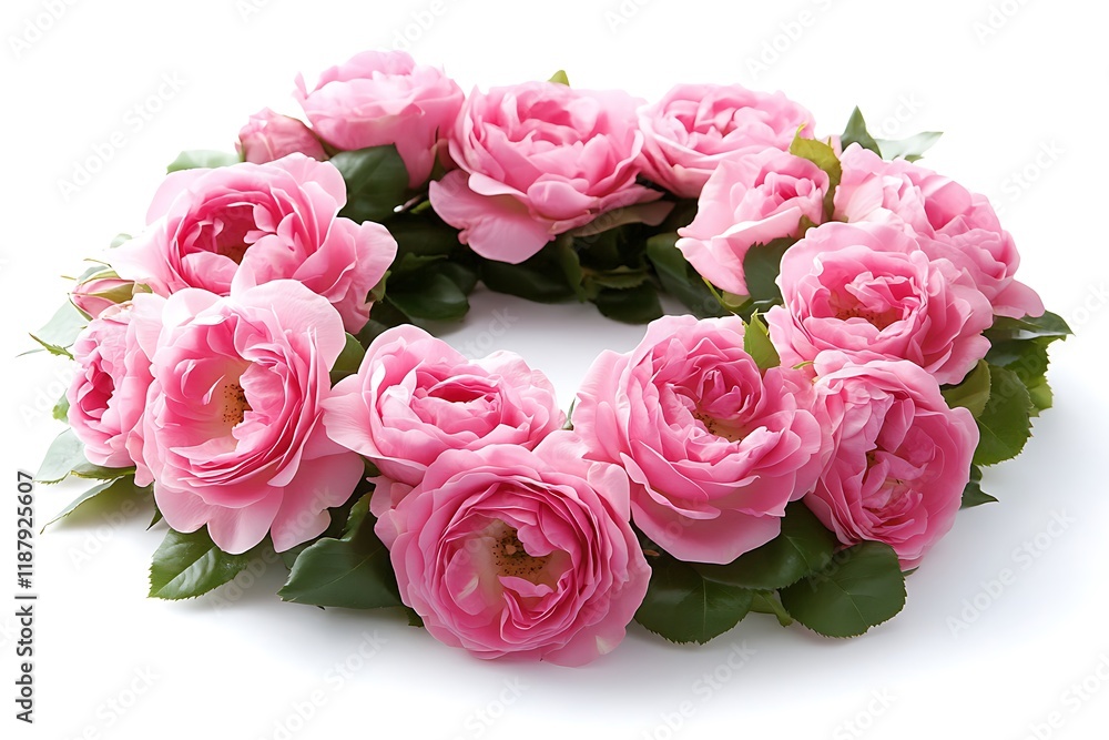 Pink roses frame isolated on white background Pink roses frame isolated on white background