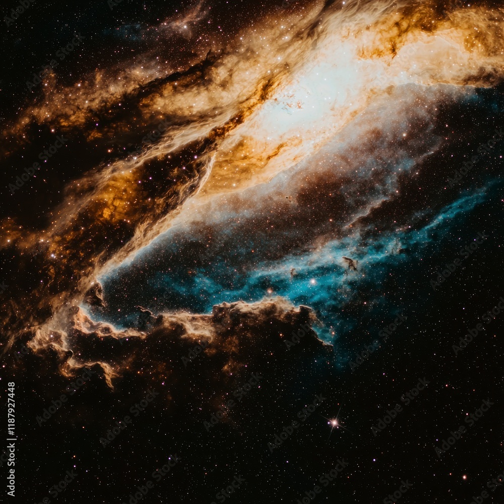 Fototapeta premium Cosmic Nebula Celestial Clouds Stars and Galaxies