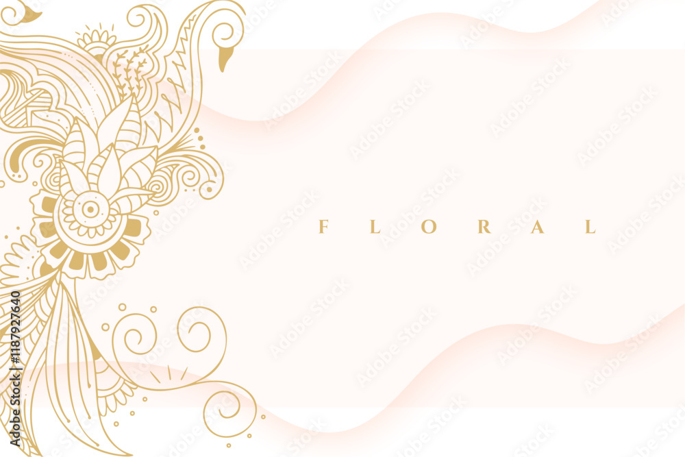 hand drawn ethnic floral premium background for islamic decor hand drawn ethnic floral premium background for islamic decor