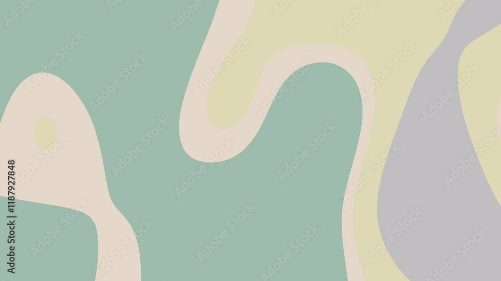 Abstract art features pastel organic shapes and muted tones. Abstract art features pastel organic shapes and muted tones.