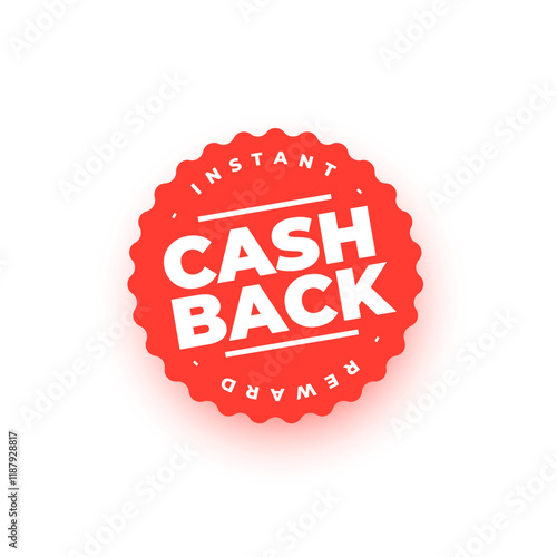 cashback refund offer sticker template design