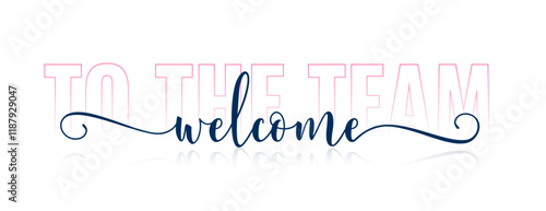modern style welcome lettering banner for office hiring