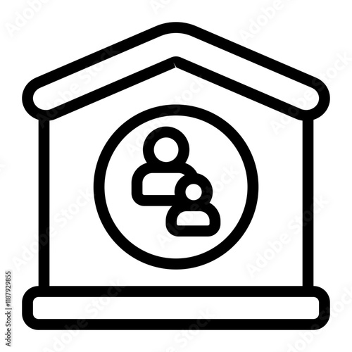 Home Control Line Icon
