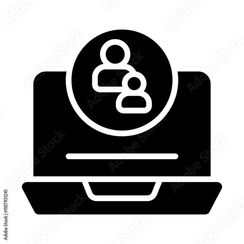 Laptop Control Solid Icon