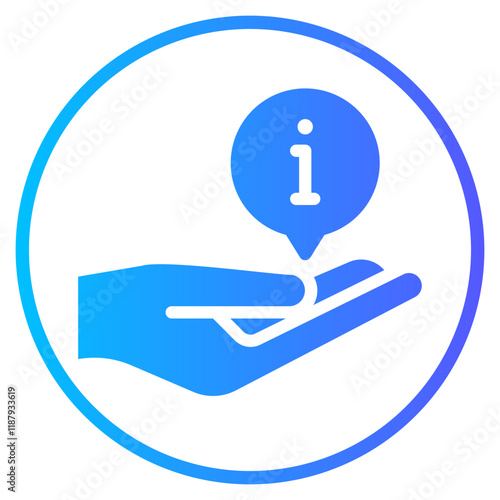 hand gradient icon