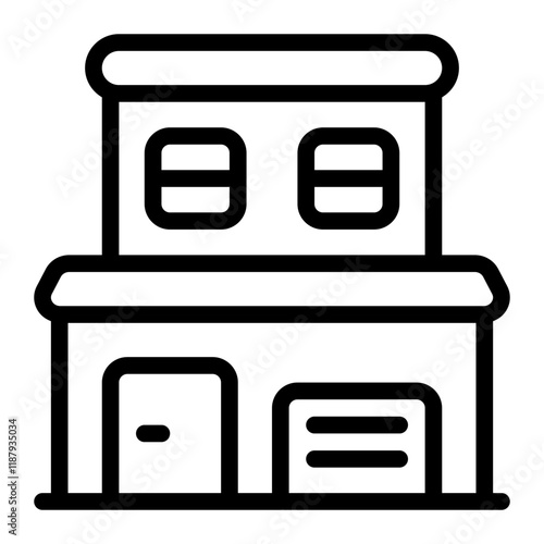 Modern House Line Icon