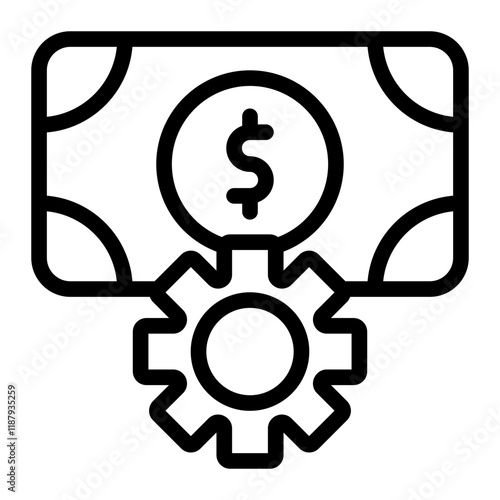 Money Management Line Icon