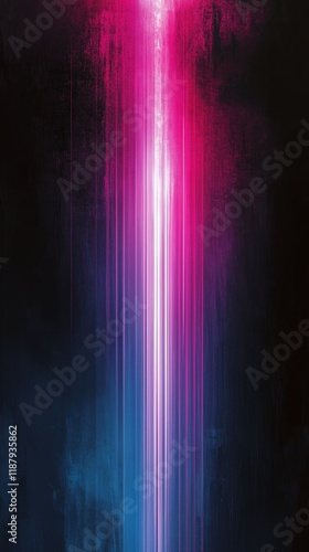 Abstract Vertical Light Streaks in Vibrant Pink and Blue Gradient - made with Generative AI photo