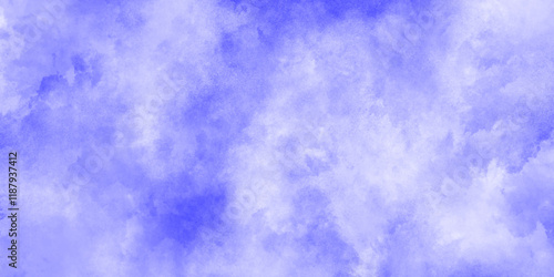  Blue sky watercolor background texture for cover design, beautiful blue sky and clouds natural background, bizarre forms of blue powder explode cloud on white texture.