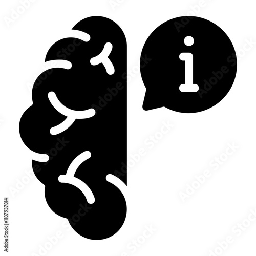 brain glyph icon