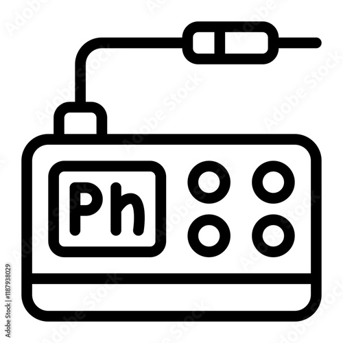Ph Meter Line Icon