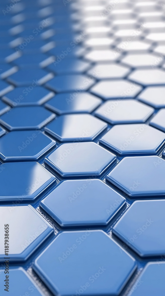 Abstract blue hexagon pattern, technology background Abstract blue hexagon pattern, technology background