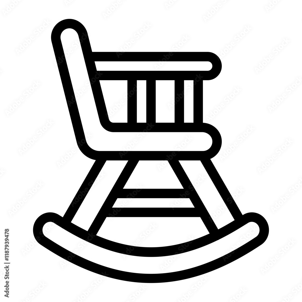 Rocking Chair Line Icon Rocking Chair Line Icon