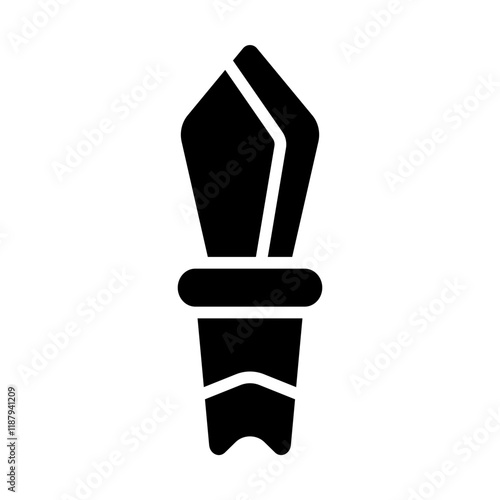 Stone Knife Solid Icon