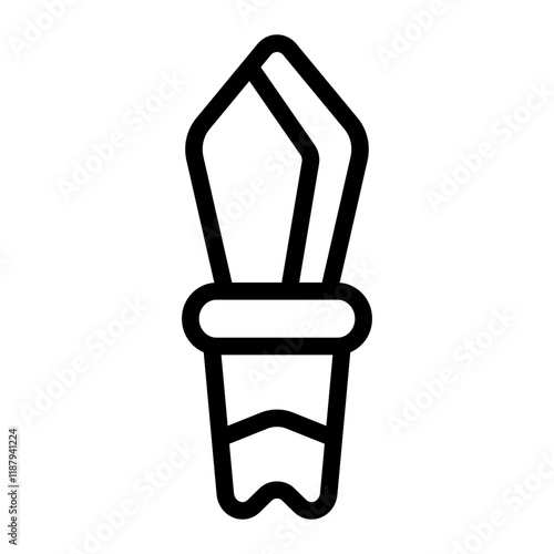 Stone Knife Line Icon