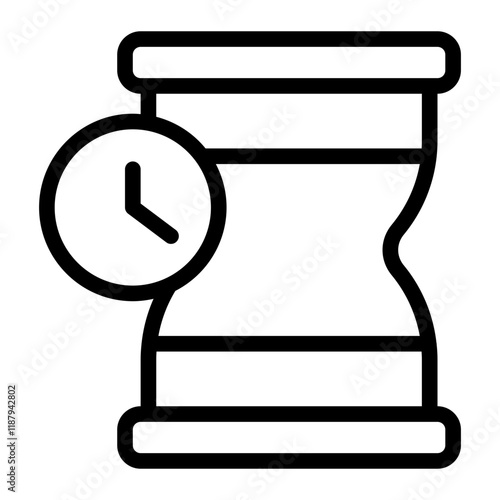 Time Jet Lag Line Icon