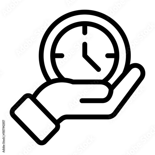 Time Management Line Icon