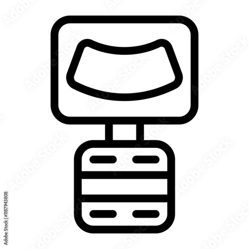 Ultrasound Machine Line Icon