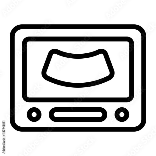 Ultrasound Machine Line Icon